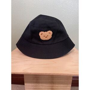 Fashion Bucket Bear  Black Women's Hat  New